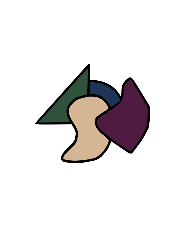 Tableau mural 'Les Gens Qui Passent 3' en laine fait main par Le Mammouth Laineux